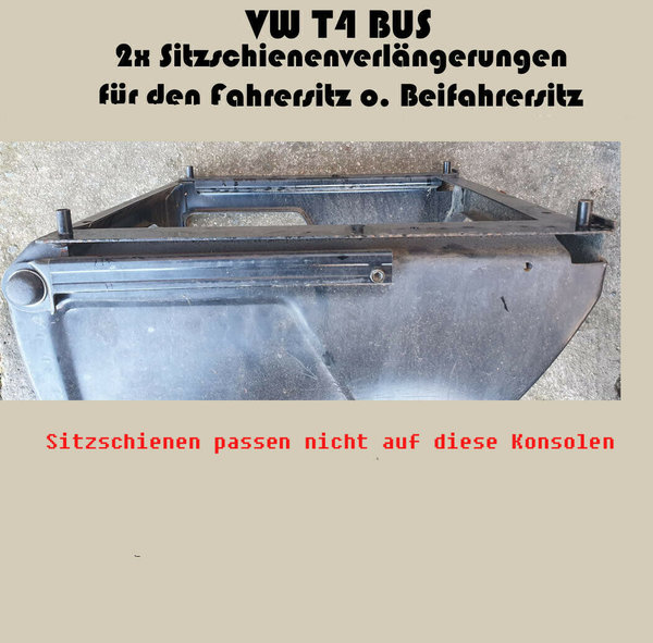 VW T4 2x Sitzschienenverlängerung Bus für 1 Sitz passend bei T4 + Schrauben